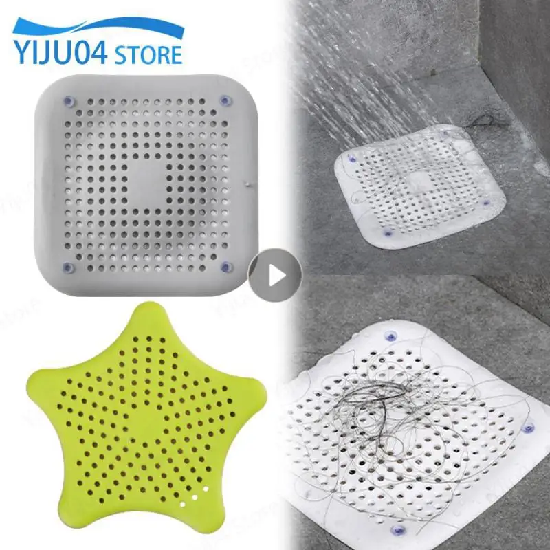 Hair Shower Drain Catcher,Square Drain Cover for Shower Silicone