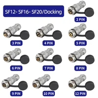 2/5/20 Sets SF12/SF16/SF20 Aviation Panel Mount  Waterproof  Connector Male Socket Female Plug 2 3 4 5 6 7 9 10 12 Pin 1