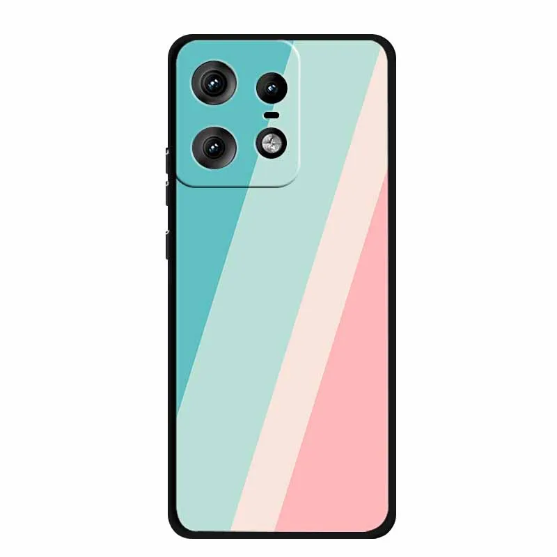 Charming Cat Design Soft TPU Silicone Phone Case - Painted Back Cover for Motorola Moto Edge 50 Pro 5G 2024