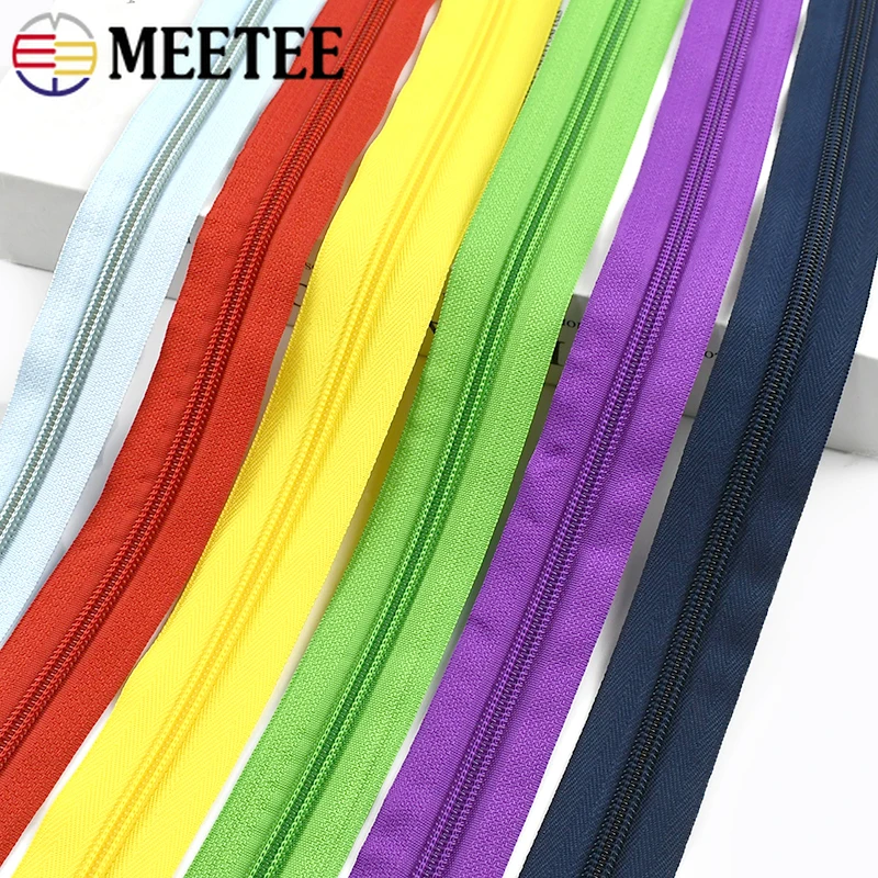 Colorful Nylon Zipper Tape Kit with Sliders for DIY Sewing and Repairs