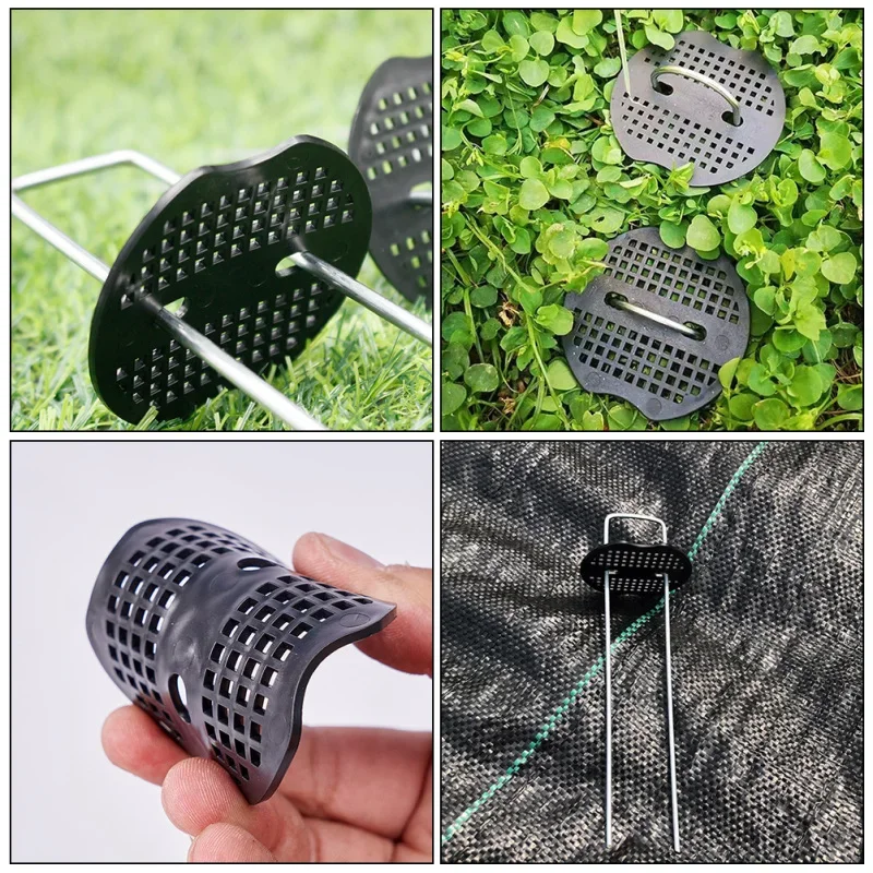Mulch Holder Landscape Grass Pad Yard Ground Shaped Nail Indoor Garden Staples Gaskets Barrier Stakes 100 Pcs
