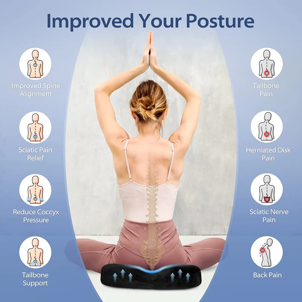 Donut Pillow Seat Cushion Orthopedic,Tailbone Coccyx Memory Foam