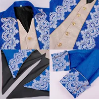 Veste de Style Victorien et Gothique pour Homme, Vêtement Style Steampunk, Rétro, Violet, en Velours, Cosplay, Robe Médiévale, Uniforme Renaissance 4