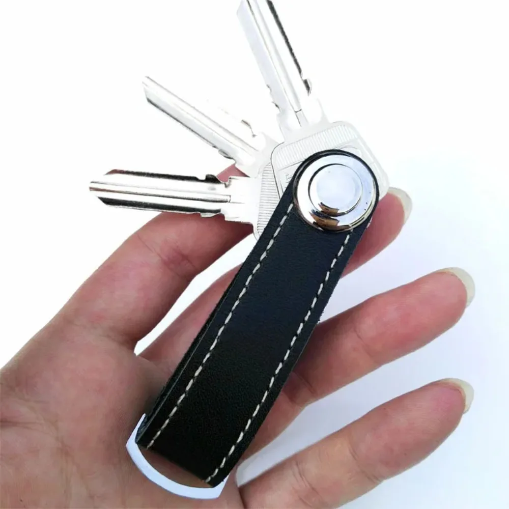 Key Wallet Car Key Pouch Bag Case Holder Chain Ring Collector Housekeeper Pocket Organizer Smart Leather Keychain