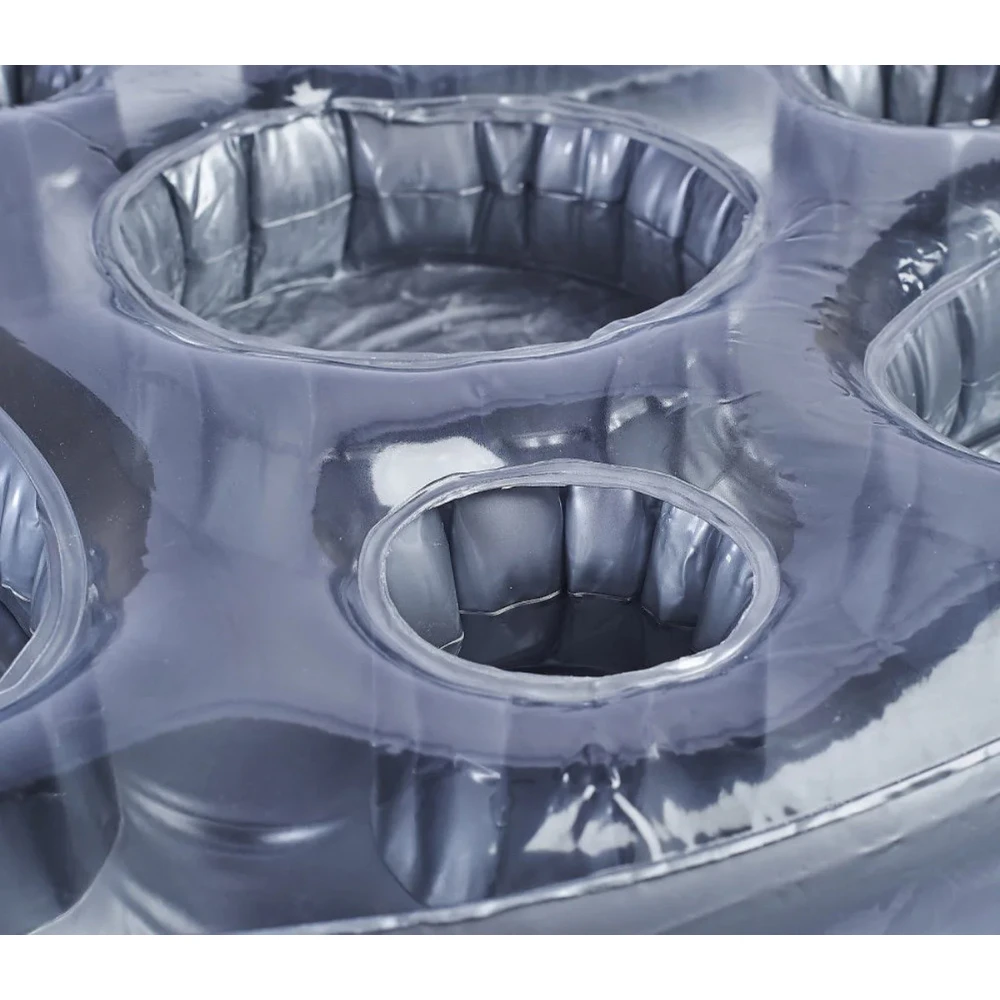 promotional foldable inflatable hot tub pool floating refreshment inflatable snacks serving bar tray snacks wine tray