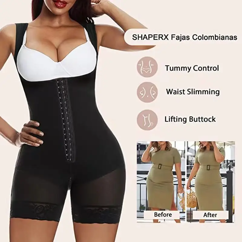 Women's Underwear Double High Compression Hourglass Girdle Waist Trainer  Butt Lifter Post-operative Shorts Fajas Colombianas