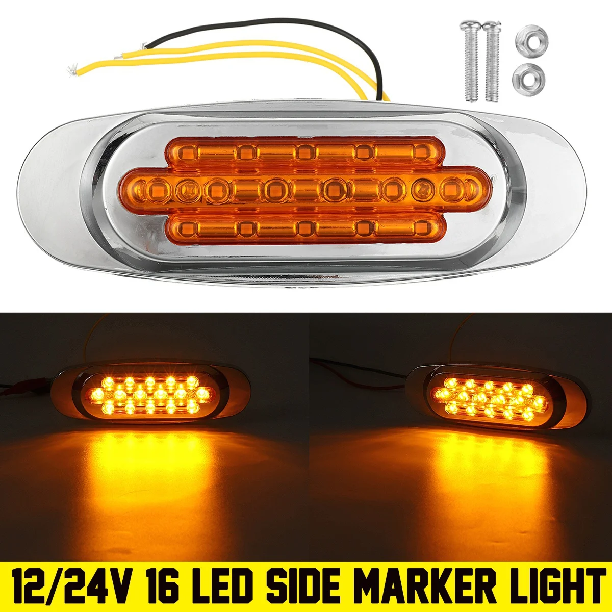 KYYET DC 24V LED Side Marker Lights 6 LED 2835 SMD Clearance Lamps for Truck Trailer RV Campervan Pickup Tractor Truck SUV Boat Shockproof (10pcs Red 10pcs White 10pcs Amber KYYET DC 24V LED Side Marker Lights 6 LED 2835 SMD Clearance Lamps for Truck Trailer RV Campervan Pickup Tractor Truck SUV Boat Shockproof (10pcs Red 10pcs White 10pcs Amber