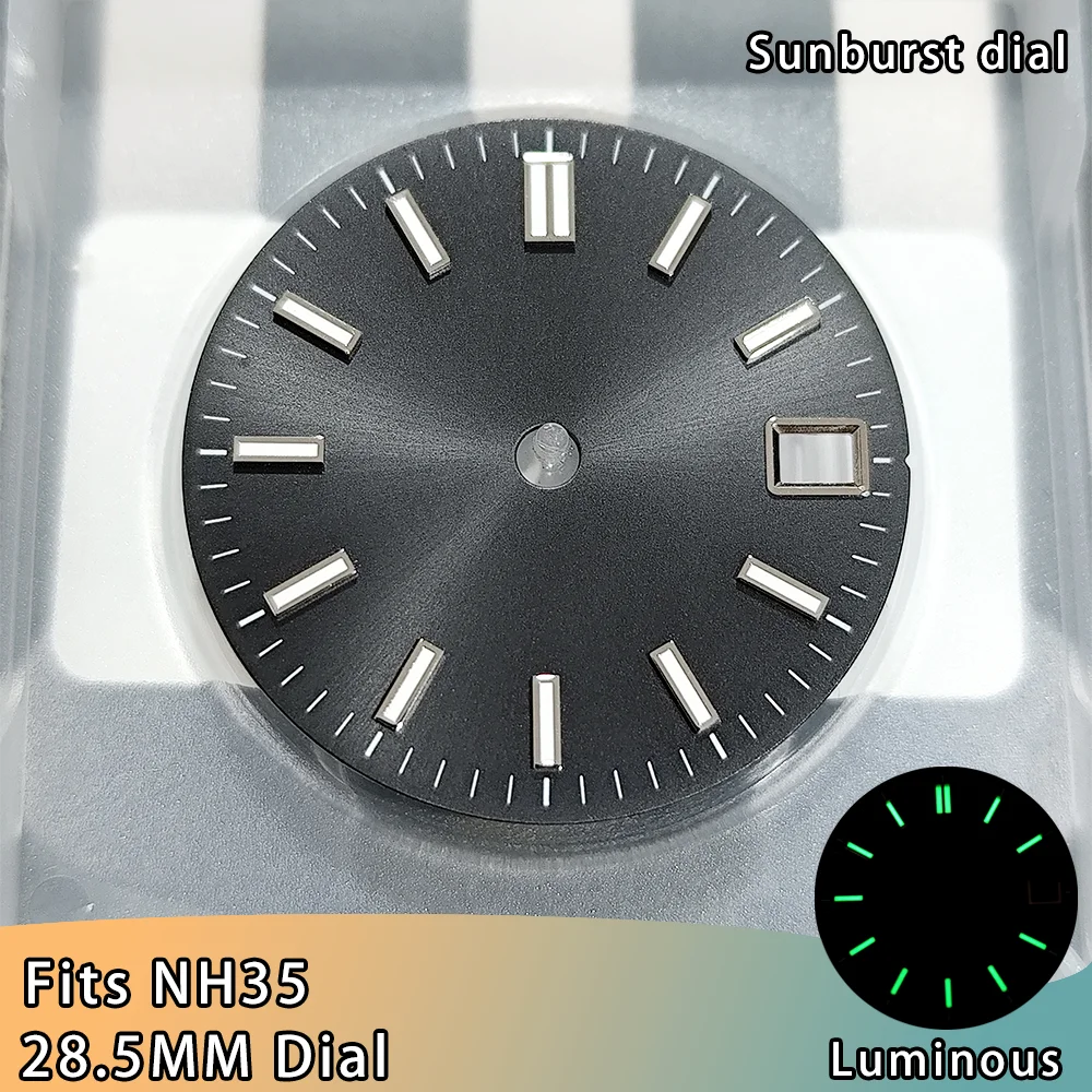 High-Quality 28.5mm Green Luminous Watch Dial