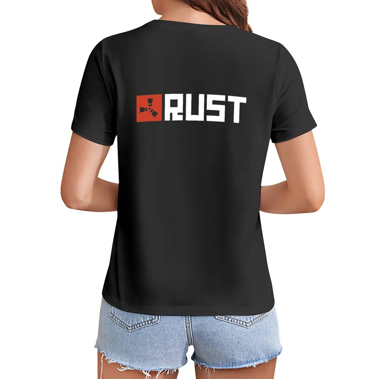 

Rust Game Logo T-Shirt oversized customs design your own animal print western t shirts for Women