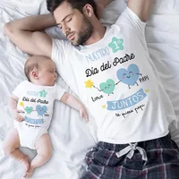 Personalized Father's Day Family Matching Outfits Custom Name Daddy Shirt Baby Bodysuit Family Clothes Fathers Day Gift Outfits 1