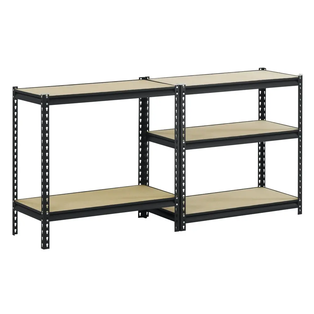 45 X 90 X 180cm 5 Tiers Powder Coated Storage Rack Black Office Furniture 3