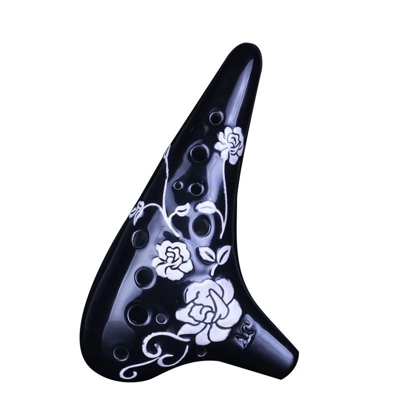12 Holes C Tone Vintage Wind Relief Sculpture Ceramics Ocarina Professional Musical Instrument Beginner Accessory for Legend