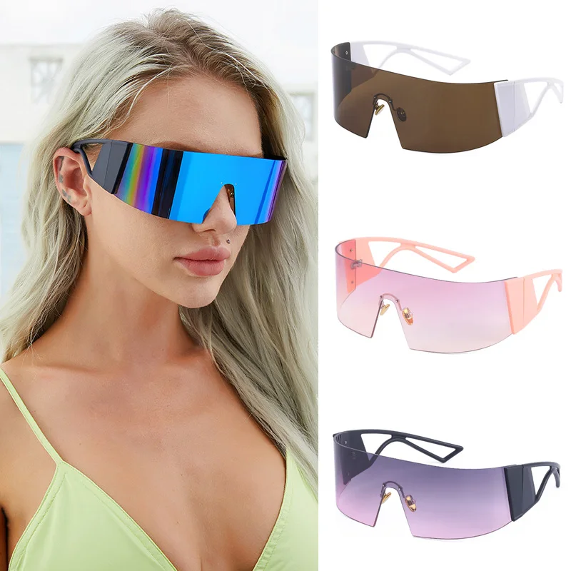 

2022 New Outdoor Cycling Windproof Sunglasses Fashion Colorful Sports Goggles Unisex Anti-UV Travel Driving One Piece Glasses