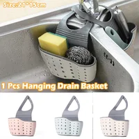 1 Pcs Kitchen Basket Sink Drain Rack Strainer Bathroom Storage Container Kitchen Sink Sponge Storage Hanging Organizer 1