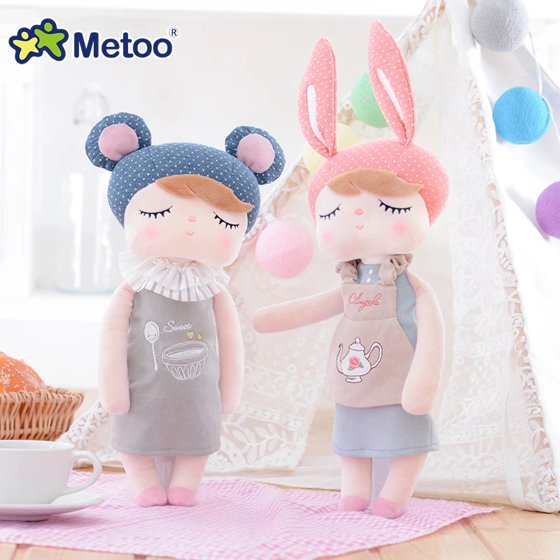 

Metoo Angela original new style unique Gifts Sweet Cute rabbit doll baby plush doll for kids bicycle teapot pudding