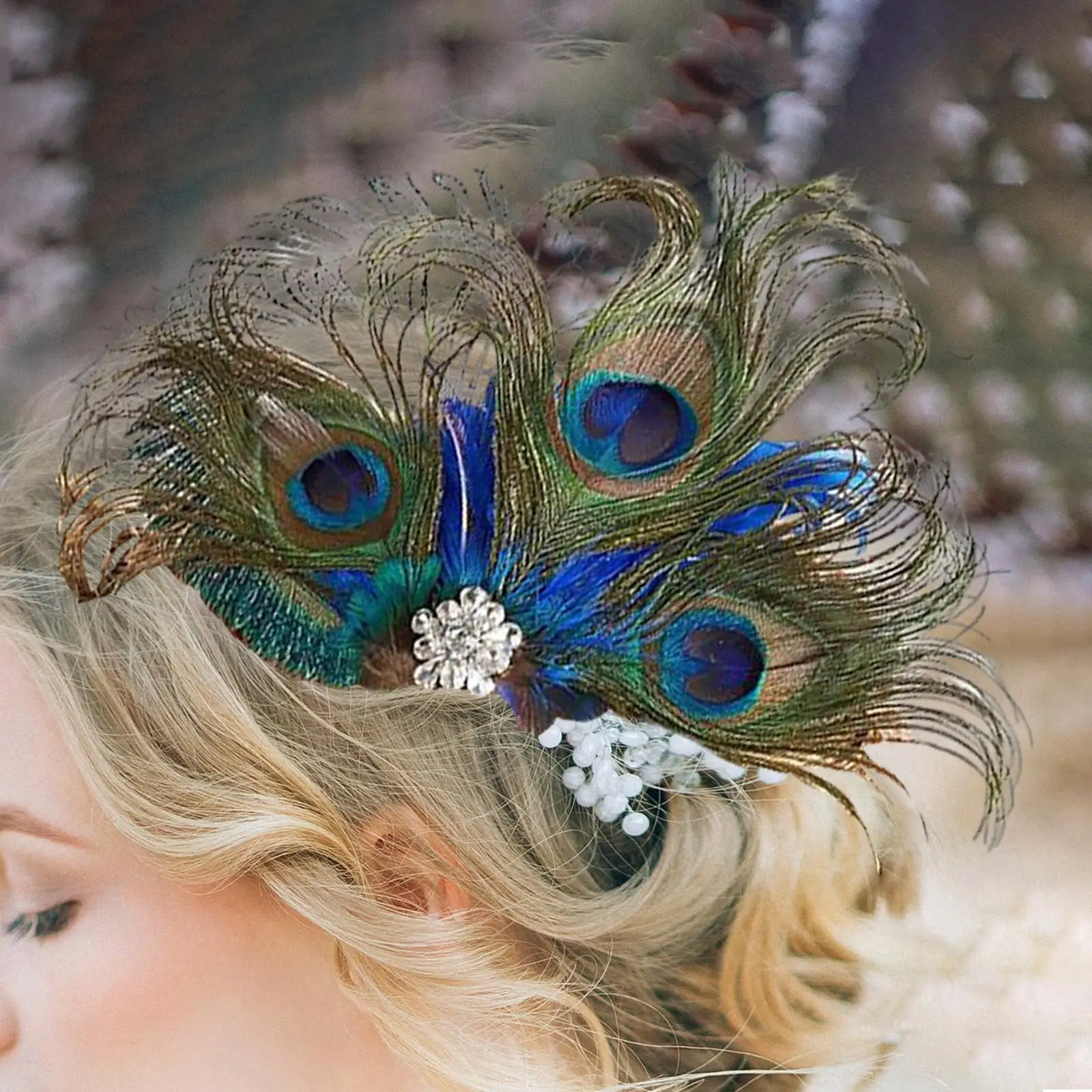 

1920's headband rhinestone wedding cocktail party headpiece hair accessories
