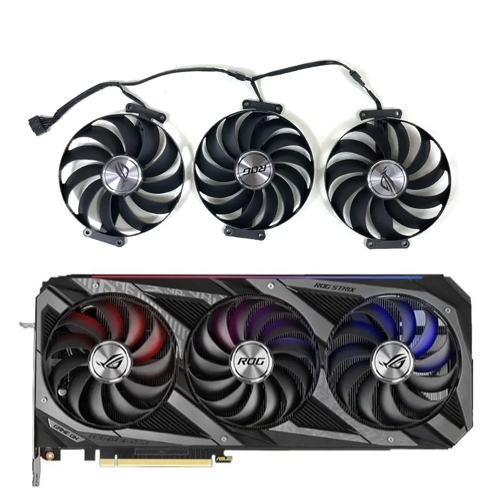 

95mm T129215SU CF1010U12S DC12V Graphics Card Fan For ASUS ROG STRIX RTX 3060 3070 3080 Ti 3090 GAMING RX 6700