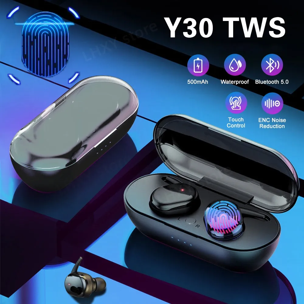 Y30 Sem Fio bluetooth headset 5.2 Fone de ouvido Redução de Ruído