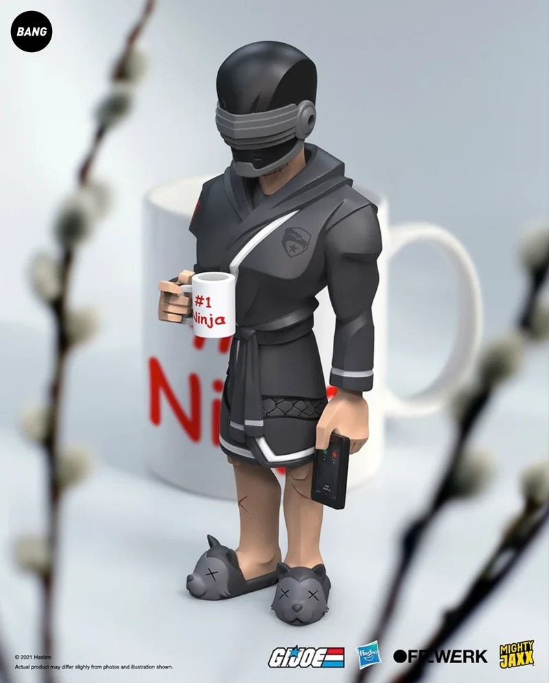 한정판 콜라보레이션 마이티 잭스 오프워크 G.I. 조 스네이크 아이즈 가면 닌자 컬렉션 장식 모델 장난감 선물