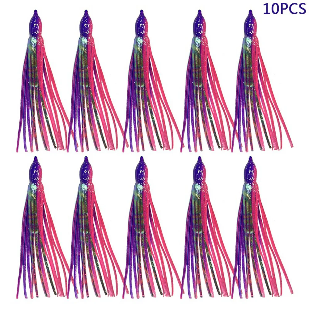 JSHANMEI Hoochie Octopus Skirts - 12cm Soft Plastic Trolling Lures For Squid Rigs, Assorted Colors (20 Or 40pc) - View #5