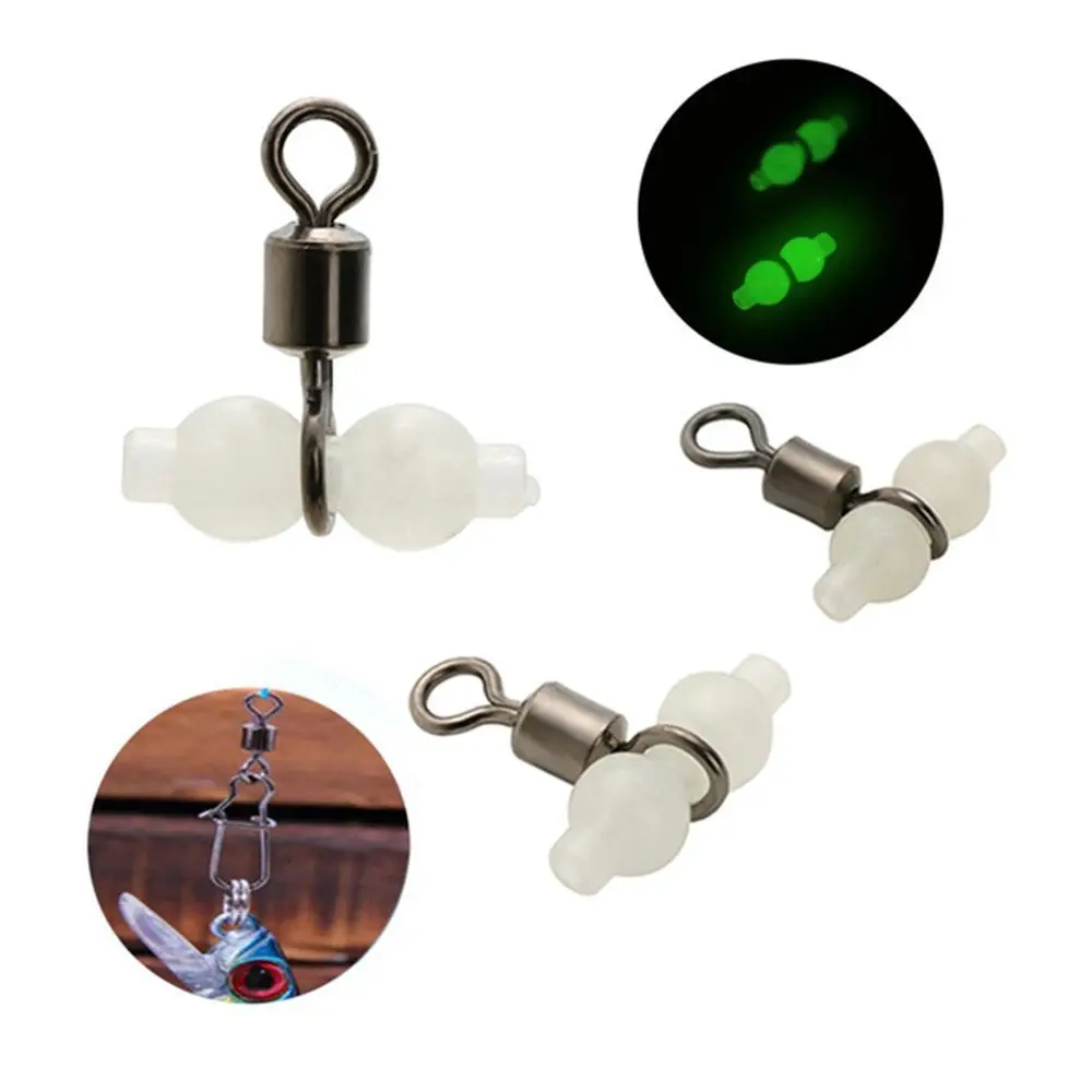 

20pcs/bag High Quality Luminous Sea Connector Tackle Swivels Rolling Fishing Fishing Tackle