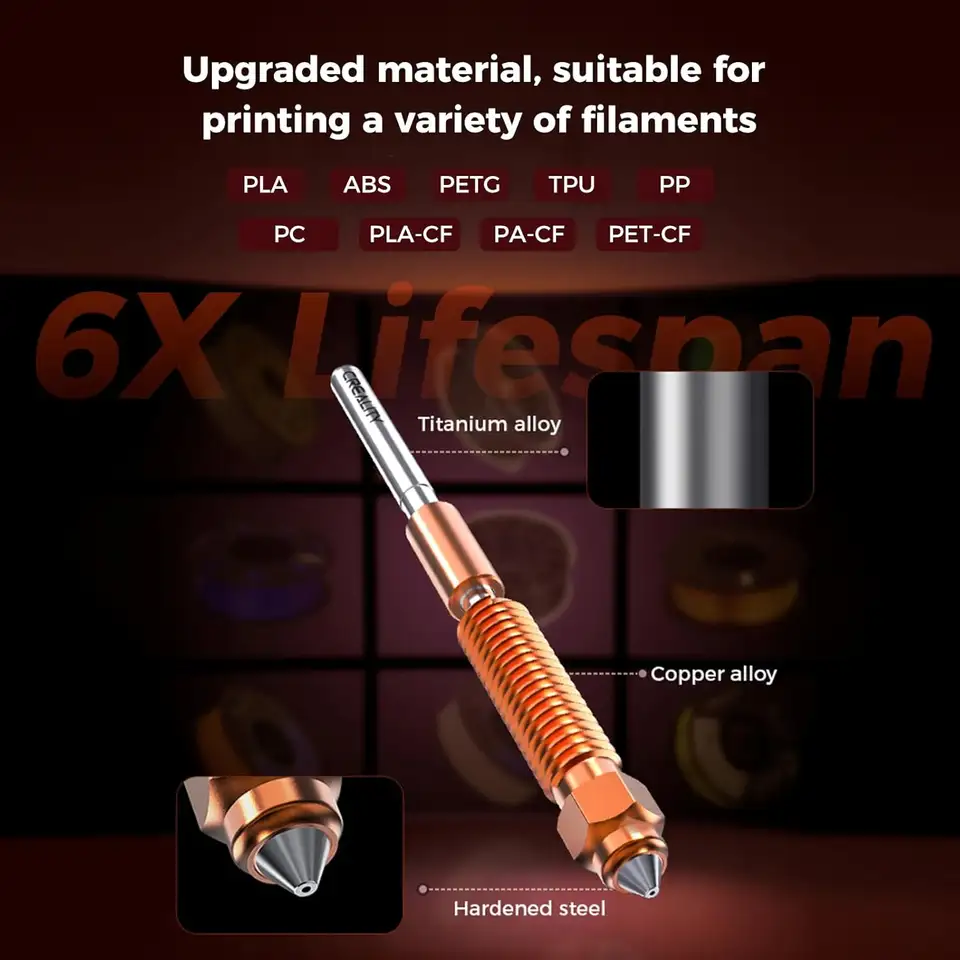 Creality 2025 K1 SE/K1C/K1/K1 Max Hotend Upgrade Ceramic Heating Block Kit Terminal with Buckle 600mm/s High-Speed image 3