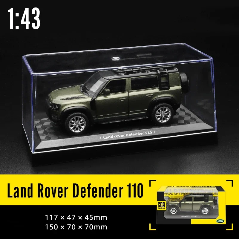 

Модель автомобиля из сплава CCA MSZ 1:43 Land Rover Defender 110 с акриловым дисплеем, детские игрушки, Подарочная серия для мальчиков, литье под давлением