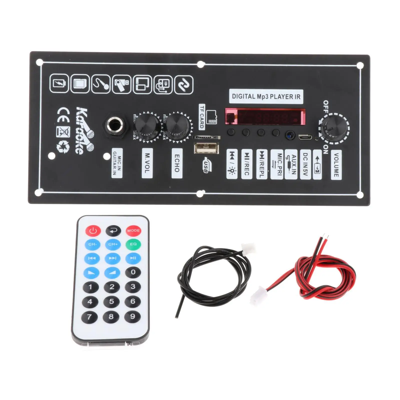 Audio Decoder Board Bluetooth 5.0 5V MP3 Audio Player Decoder Board Amplifier Board Car Stereo Digital Display USB Lossless Wireless Radio Module