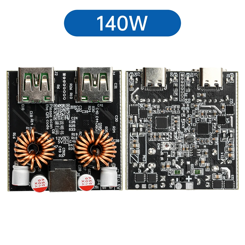 140 W All Protocol Schnelllademodul 1/2 Kanal Superschnellladeschutzplatine Unterstützung PD QC AFC FCP VOOC Schnellladung – Detail 22