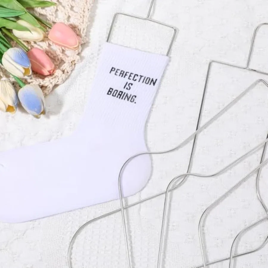 3 Pairs Sock Blockers for Knitting Crochet Small Medium Large Stainless Steel Sock Drying Hangers for and Adults Shaping Displa