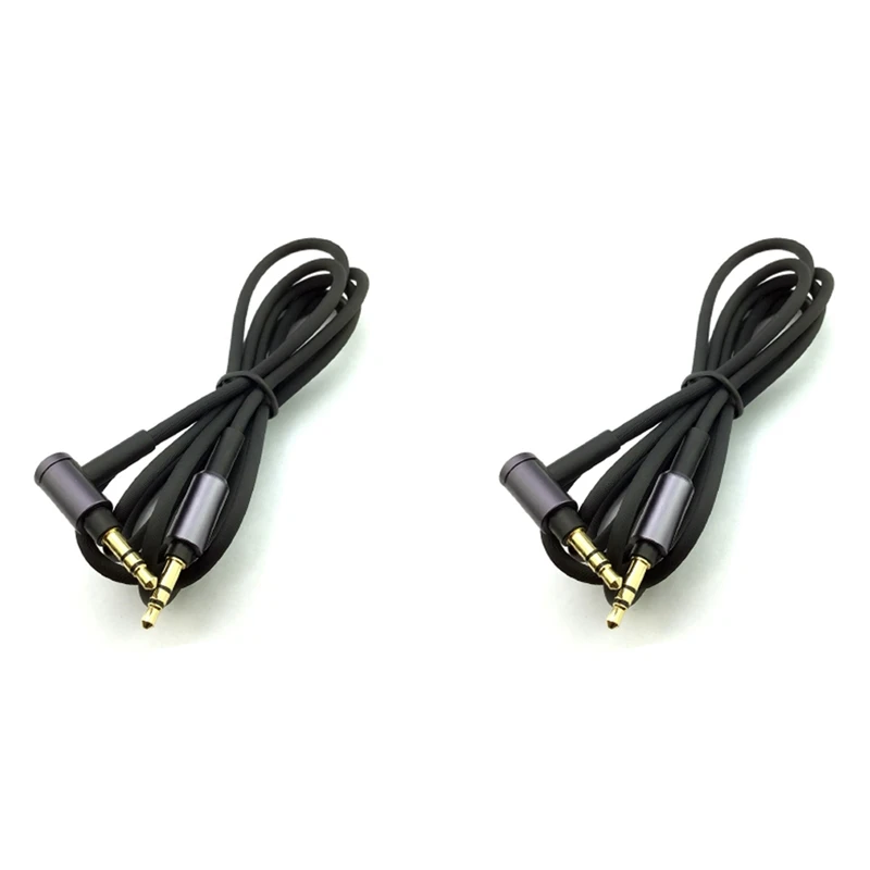 

2 шт. для наушников Sony WH-1000 XM2 XM3 XM4 H900N H800, аудиокабель 3,5 мм, Длина 1,5 м/фута (черный без микрофона)