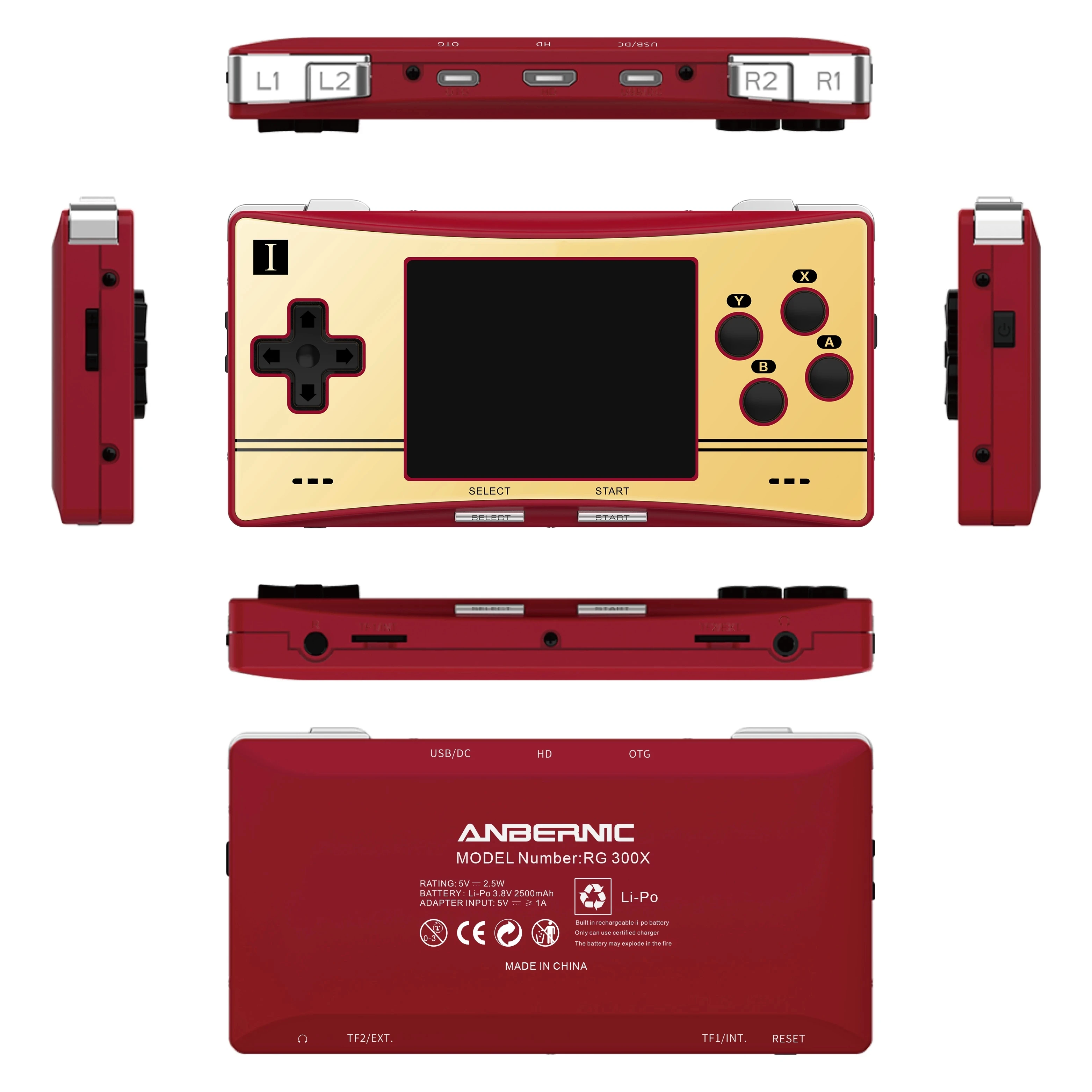

Консоль игровая портативная RG300X в ретро стиле, 128 ГБ, 18000 игр