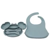 Baby Tableware Set Crab with Suction Cup Silicone Easy to Wash Boilable Sterilized Baby Eating Training Tableware Set 4