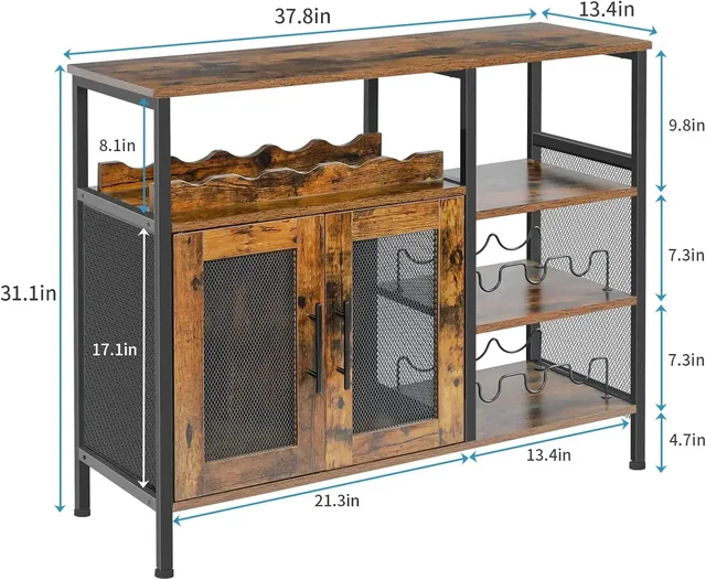 67" LED Wine Bar Cabinet 2