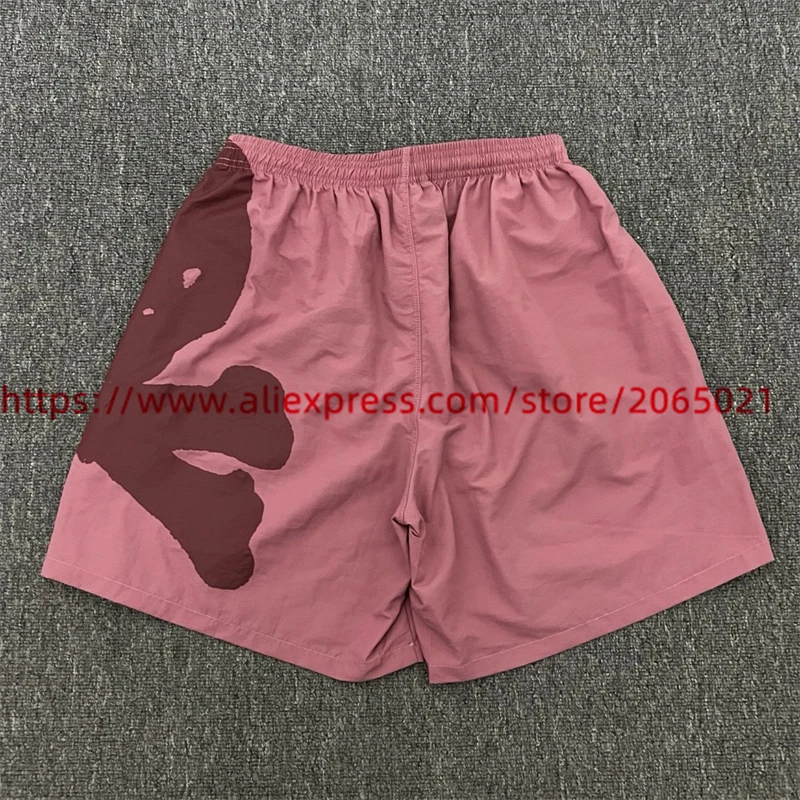 Pink Cactus Jack Embroidery Logo Shorts Men Women 1:1 Top Quality Skull Print Casual Oversize Breeches