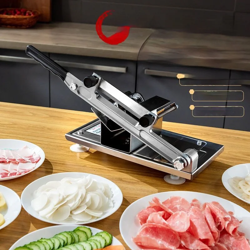 Slicer Rice GIANXI Frozen Meat Cutter Lamb Roll Slicer Commercial Manual Rice Cake ...