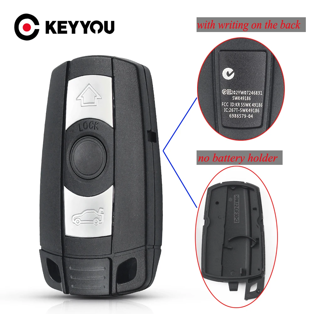 

KEYYOU Free Shipping For BMW E60 E90 E91 E70 E71 E72 E82 E88 E92 E89 E87 For 1 5 3 6 Series 3 Button Car key Case