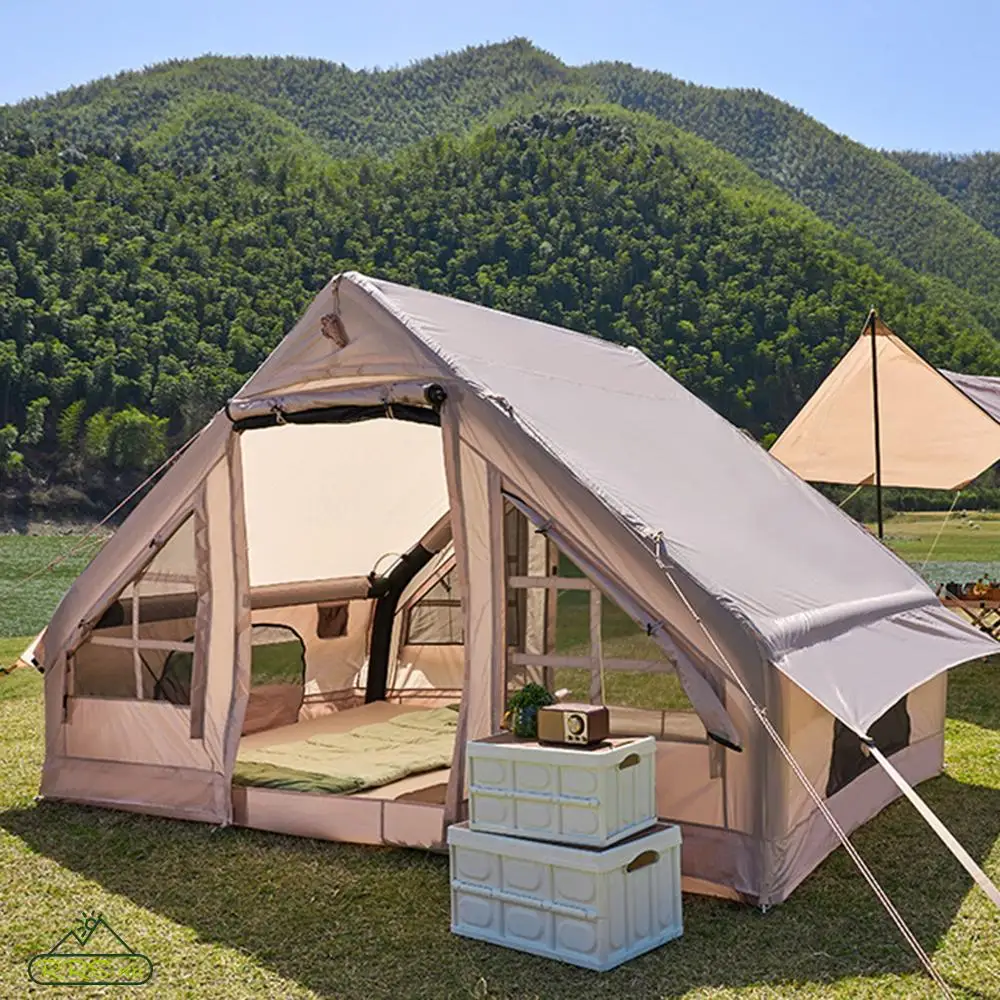

Portable Outdoor Camping Tent Thicker Travel Vacation Shade Camping Inflatable Tent Winter Hiking Fishing Tent For 5-8 People