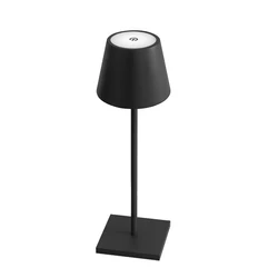 Dimmable LED Table Lamp - Wireless Rechargeable Touch Light (High version Black)