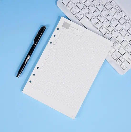 45 Sheets A5 A6 A7 Loose Leaf Notebook Refill Spiral Binder Inner Page Line Blank craft  Grid Inside Paper Stationery - Image 17