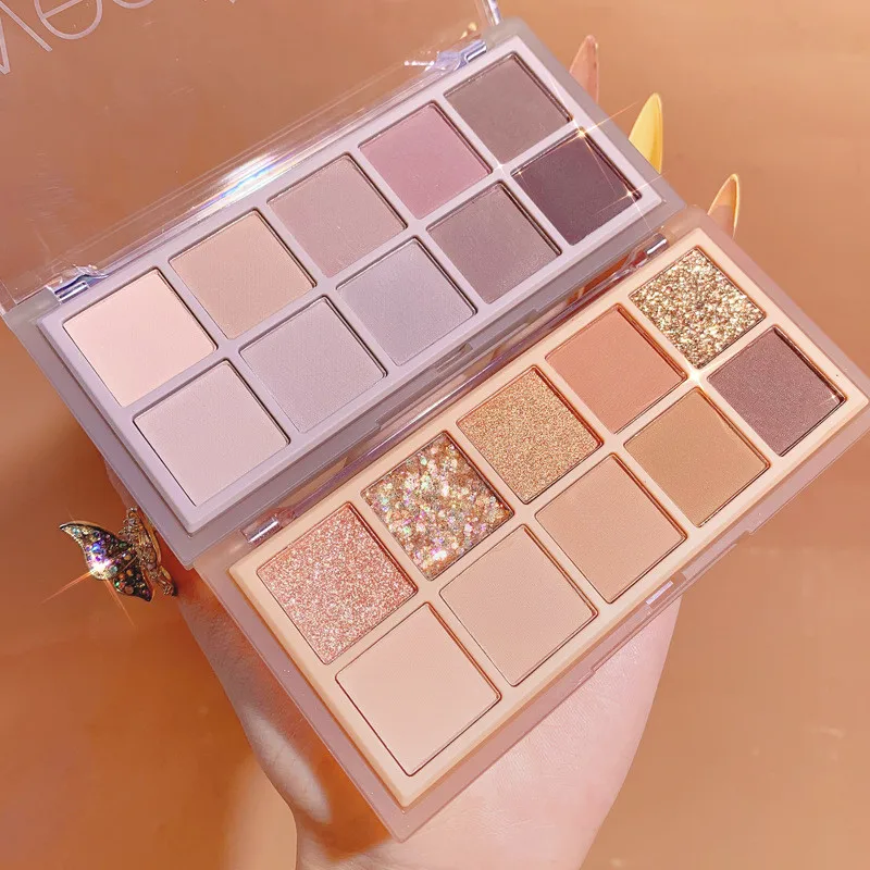 Sweet Mint 10 Colors Shimmer Matte Eyeshadow Makeup Palette Nude Glitter Shiny Pigment Eye Shadow Long Lasting Makeup Cosmetic eye shadow,eye shadow plate