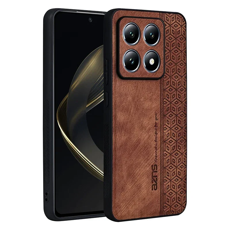 Luxury Sheepskin Leather Shockproof Phone Case with Silicone Protection