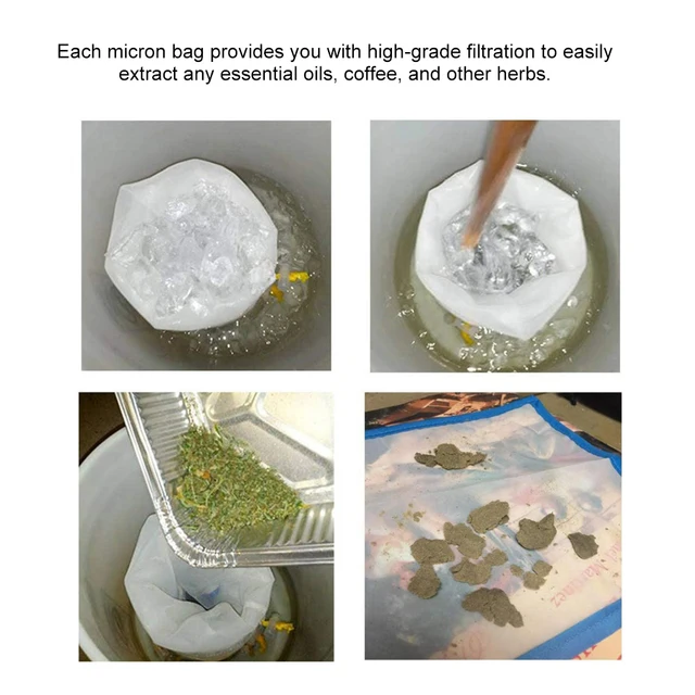 5Db 1 Gallon/5 Gallon (Opcionális) Szűrőzsák Buborékzsák Gyógynövény Jég Lényegi Kivonó Készlet Mikron Húzózsinór Extrahing Táskák - Image 5