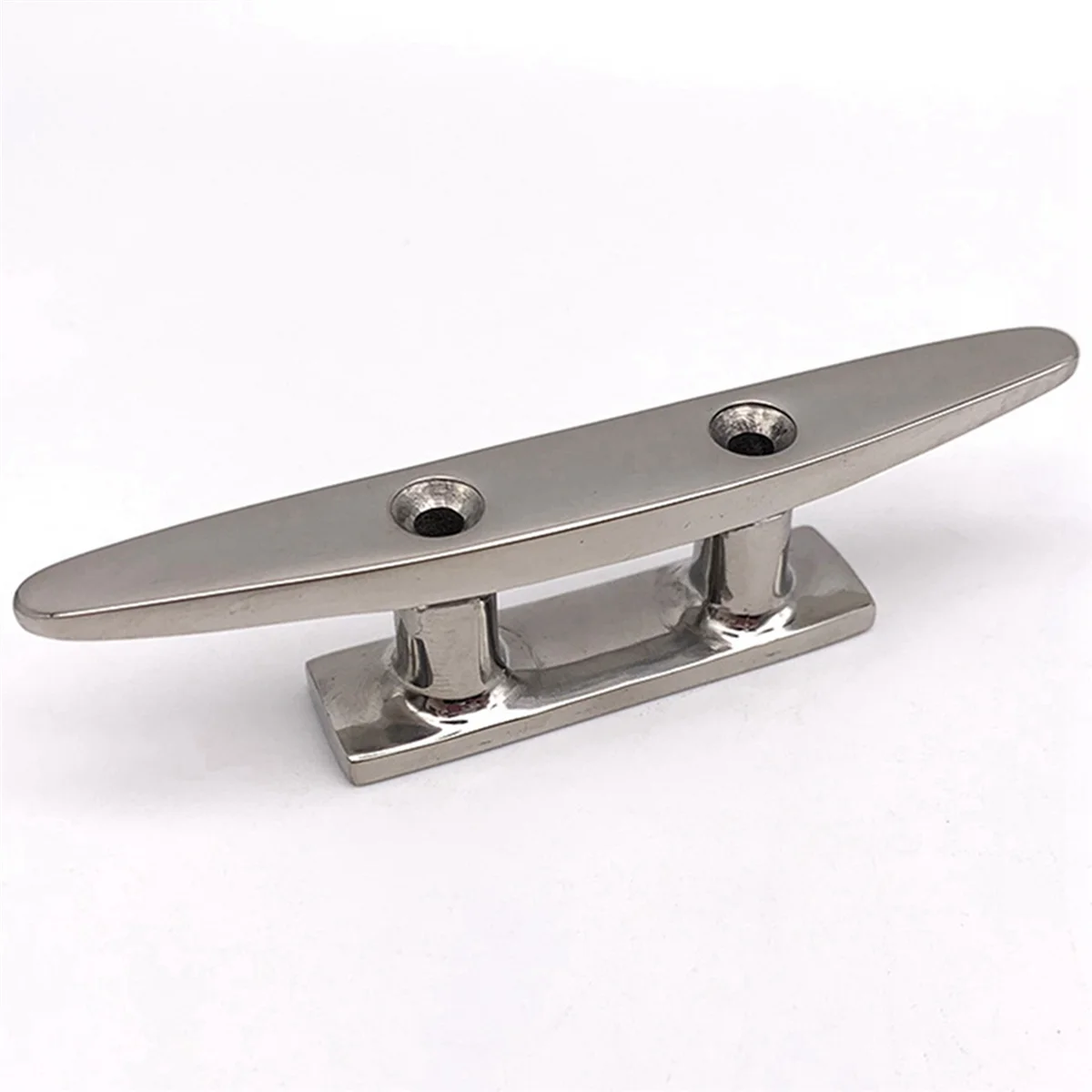 BAAU 4X 316 Stainless Steel Polished Combo Mooring Cleat 2 Hole Hardware Boat Cleats for Marine Boat Deck Rope Tie Yacht