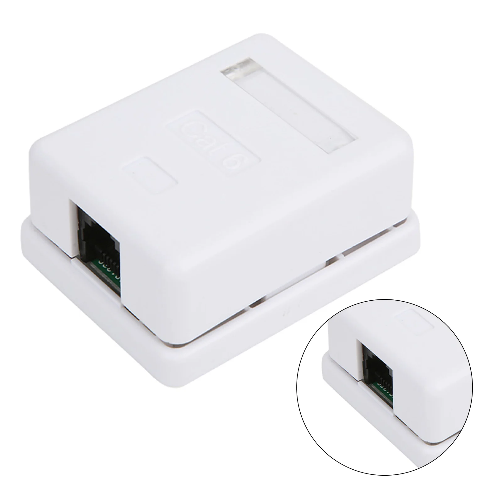 Cat6 RJ45 8P8C Mount Box Single Port Desktop Information Junction Box Connector Wall Coupler Jack Adapter 2Pcs electrical junction box,electrical box,electrical distribution box