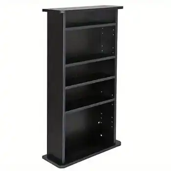 Media Storage Cabinet Game DVD Movie Tower Stable Organizer Stand Shelves 5