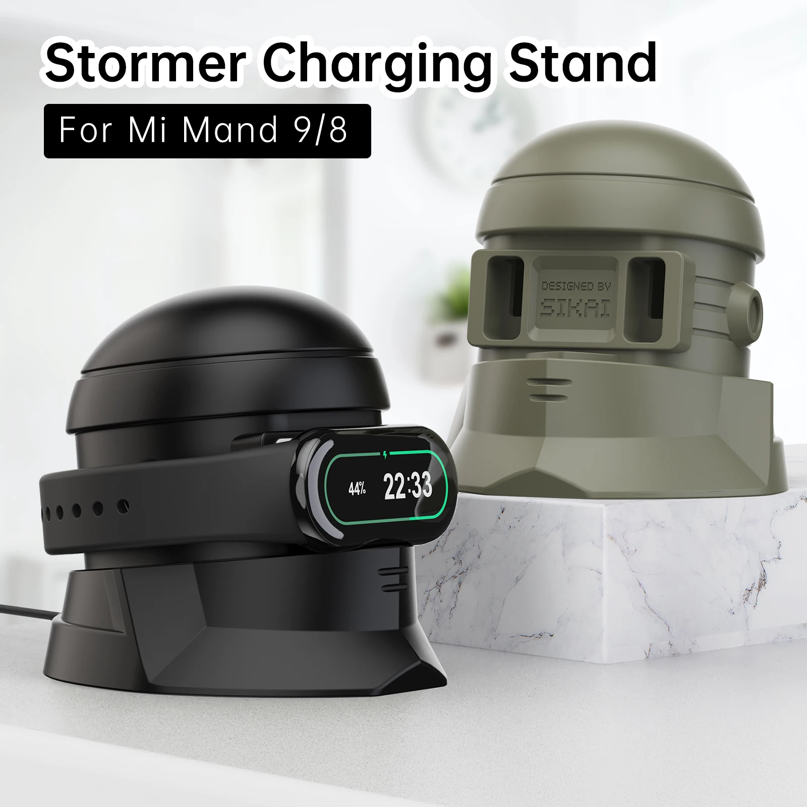Silicone Charging Dock SIKAI Magnetic Chargers Cradle USB Adapter Stand Holder Charge Dock for Mi Band 9/8 Watch Accessories