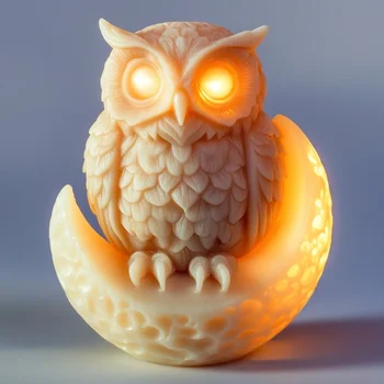 Cute Owl Silicone Mold 1