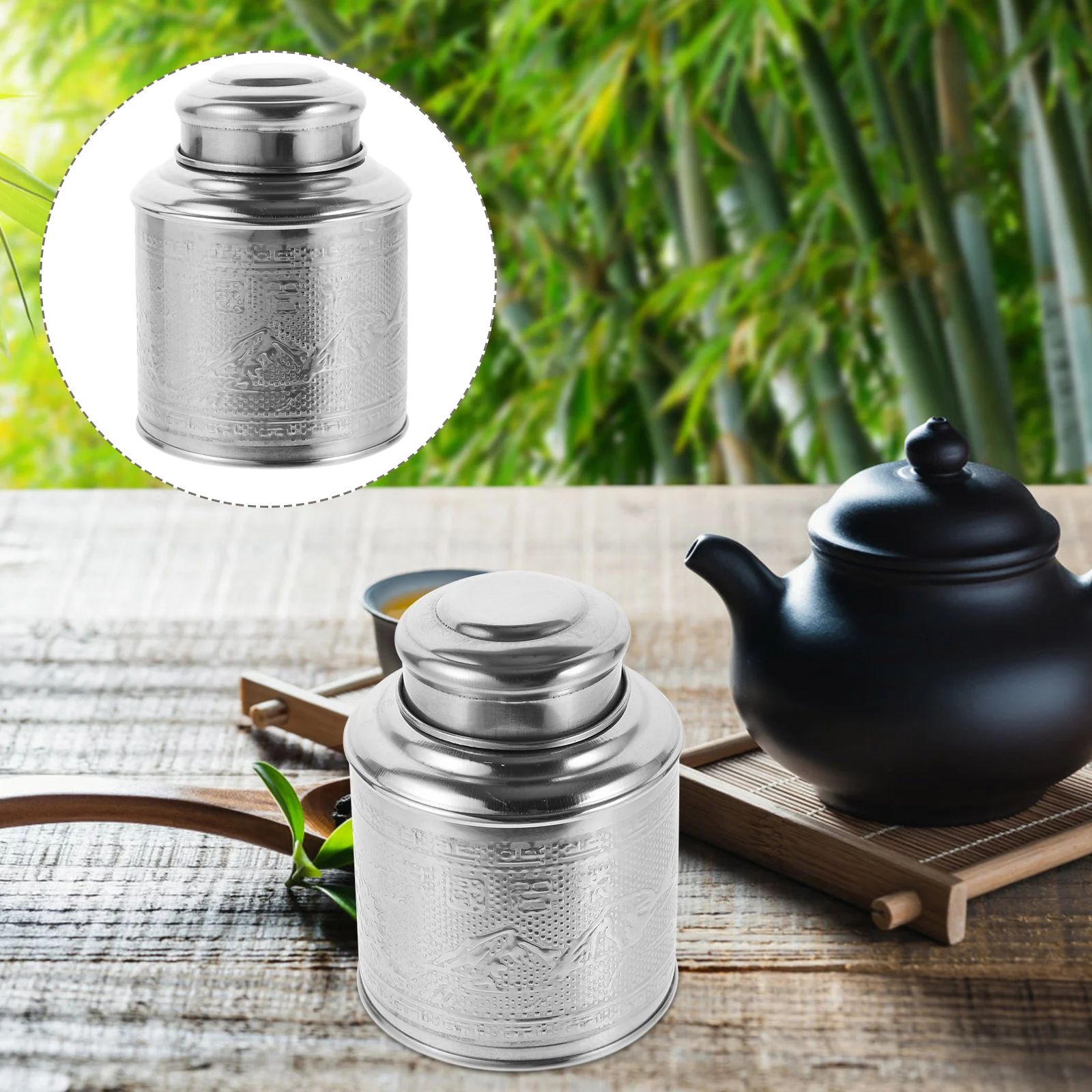 

Stainless Steel Tea Tea Packaging Iron Box Household Portable Mini Metal Tea Box Small Sealed Tea Canister Food Container