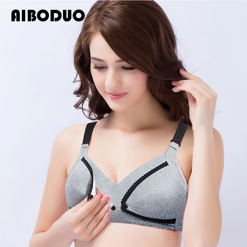 Breastfeeding bra underwear thin front buckle pregnant women nursing underwear without steel ring sagging full cup thin bra for women seamless bras large size sexy top no steel ring underwear gather anti sagging thin comfort female thin invisible